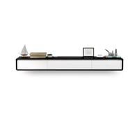 Meuble TV Suspendu Meuble TV Mural Flottant, Console multimédia de Divertissement Moderne for Salon et Bureau Meuble TV Mural(Noir,140x20x24cm)