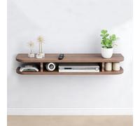 Meuble TV Suspendu Moderne Meuble TV Mural 60 80 100 120 140 160cm Étagère TV Murale Flottante en Bois Console Multimédia TV Meuble De TV avec Rangement(Brown,60cm/24in)