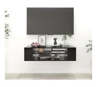 Meuble TV suspendu Noir 100x30x26,5 cm Bois d'ingénierie Noir G