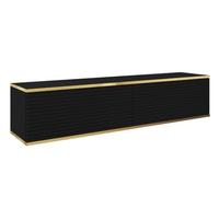 Meuble TV Suspendu Or 135 cm - Différentes Couleurs, Mobilier de Salon, Style Moderne (Noir II)