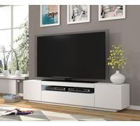 Meuble TV suspendu ou au sol 200x42/36x37 Cm STAND AURA Blanc mat