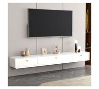 Meuble TV suspendu pour TV en bois, centre de divertissement flottant de 78,7 pouces pour téléviseurs jusqu'à 80 pouces, meuble TV, console multimédia, cabane d'entrepôt
