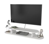 Meuble TV Targema mural 120 x 30 x 16 cm blanc