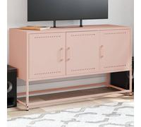 vidaXL Meuble TV rose 100,5 x 39 x 60,5 cm en acier