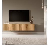 Selsey TELIRE - Meuble TV 140 cm en chêne Artisan avec façade fraisée