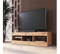 Komodee Banc TV Tivoli, Wotan Wotan, Largeur 140 cm x Hauteur 40,5 cm x Profondeur 35,5 cm, sans LED, pour Salon, Chambre