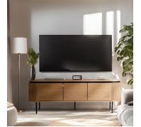 Meuble TV trois portes 160 cm Alberi Chêne