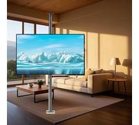 Meuble TV - TV LCD 360 Degrés Cadre Rotatif Support De Sol Cloison De Séparation Support Rotatif Meuble TV Rotatif Base, Support De Plafond TV Pivotant À Inclinaison Réglable(85-110cm)