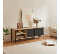 Meuble TV Tysnes 120 x 40 x 45 cm effet chêne noir [en.casa]