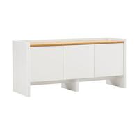 Meuble TV uni rétro rectangulaire L120 cm blanc - Oviala