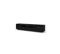 Meuble TV universel Aura 200 cm à poser ou suspendu, noir mat / noir brillant Noir Mat / Noir Brillant G