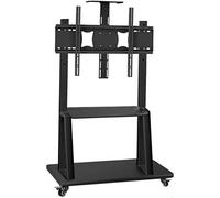 Meuble TV universel pivotant pour téléviseurs de 60 à 80 pouces - Support d'angle en acier inoxydable - Base sur pied réglable - Noir - Idéal pour le salon et le home cinéma style 4