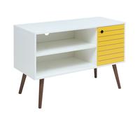 Meuble TV Vare 100 x 40 x 66 cm blanc jaune