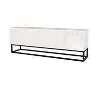 Meuble TV Verpsboga avec piètement long 135 x 32 x 47 cm blanc