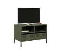 vidaXL Armoire TV vert olive 68x39x43,5 cm Acier laminé à froid