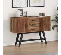 Meuble TV - VIDAXL - 110 x 30 x 75 cm - Teck massif - Design vintage - Marron naturel
