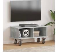 Meuble TV - VIDAXL - 68,5x35x35 cm - Bois d'ingénierie - Gris béton - Gestion câbles & rangement