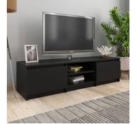 Meuble TV - VIDAXL - 800649 - Noir - Bois d'ingénierie - 140x40x35,5 cm
