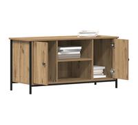 Meuble Tv Vidaxl Artisan Chêne 100x40x50 Cm Bois D'ingénierie Et Acier