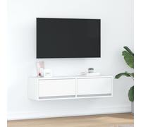 vidaXL Meuble TV Blanc 100 x 31 x 25.5 cm Bois d'ingénierie, Solutions de Rangement pour Salon, Meuble TV Moderne, unités murales, étagères Pratiques, organisateurs élégants pour la Maison