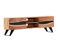 Meuble Tv 140 X 30 X 45 Cm Bois D'acacia Massif Brun