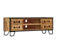 Meuble TV - VIDAXL - Bois massif de manguier - Style industriel - 120 x 30 x 40 cm