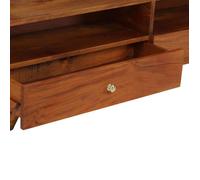 Meuble TV - vidaXL - bois massif de récupération - marron - 2 étagères - 140 x 30 x 40 cm 730mxj89e
