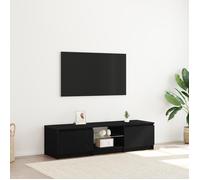 Meuble TV - vidaXL - Chêne noir - LED multicolores - 140x40x35,5 cm