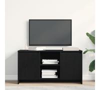 Meuble Tv Vidaxl En Chêne Noir 102x37,5x52,5 Cm En Bois D'ingénierie Noir