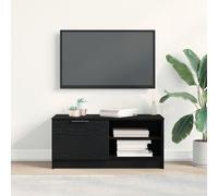 Meuble TV vidaXL Noir Chêne 80x35x36,5 cm Bois aggloméré