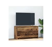 Meuble TV vieux bois 100x35x54 cm bois d ingénierie