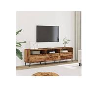 vidaXL Meuble TV Vieux Bois 150x30x44,5 cm Bois d'ingénierie, Banc TV, Meuble télé, Meuble multimédia, Buffet TV, Meuble HiFi