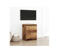 Meuble TV vieux bois 40x35x54 cm bois d ingénierie