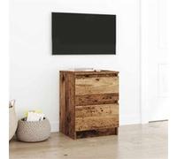 Meuble TV vieux bois 40x35x54 cm bois d ingénierie Marron G