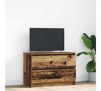 Meuble TV chêne artisanal 100x35x54 cm bois d'ingénierie banc TV vidaXL
