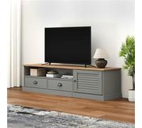 vidaXL Meuble TV Vigo – 156 x 40 x 40 cm bois massif de pin gris
