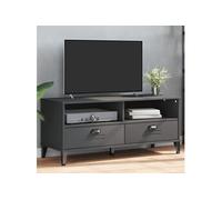 Meuble TV VIKEN gris anthracite bois de pin solide374931