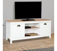 Meuble TV vintage IGOR bois et blanc