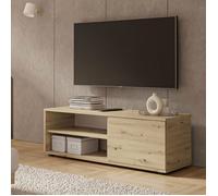 KOBI Viva Armoire TV, 110 cm | Style Fonctionnel | Pattes en Plastique | Meuble sur Pied (chêne Artisan)
