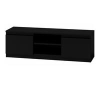 Meuble TV - VIVALDI - Malawi - Noir - 120 cm - Design moderne et élégant