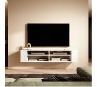 Meuble TV - WERI - 140 cm - blanc - style moderne