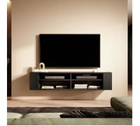 Selsey Meuble TV, Noir, 140 cm