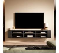 Selsey Meuble TV, Noir, 175 cm