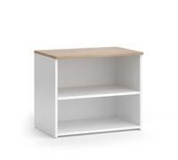 Vicco Meuble TV Wido, Blanc/Sonoma, 60x50cm avec 2 Compartiments, adapté comme Support TV avec Passage de câbles