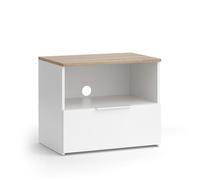 Meuble TV Wido, 60x50cm avec tiroir, Blanc/Sonoma, Vicco