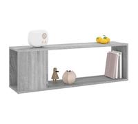 Meuble TV - ZERONE - Sonoma - 100x24x32 cm - Bois d'ingénierie - Gris - Contemporain