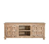 Meuble TV Zian en Teck Recyclé 173x43x69 cm - Console TV Bois Massif Style Rétro - pour télé Jusqu’à 60" - Modèle 200105.204
