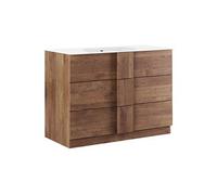 Meuble Vasque 101cm 3 tiroirs aspect bois finition Mercure - ZEUS - ALTOBUY