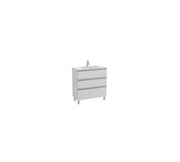 Meuble vasque 3 tiroirs The Gap Unik 80cm Blanc Brillant - ROCA A851499806