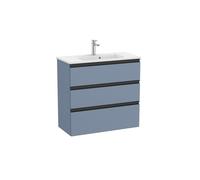 Meuble vasque 3 tiroirs The Gap Unik 80cm Bleu Mat - ROCA A851499548